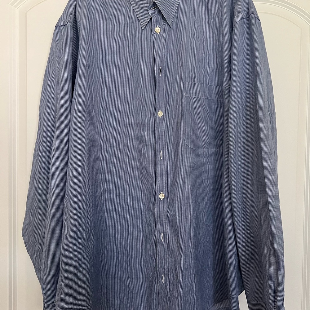 Men's Blue Button-Up Shirt